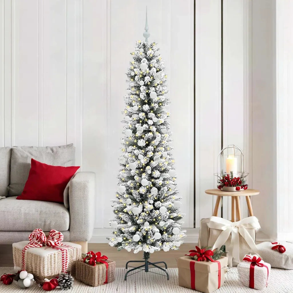 Albero di Natale | Decorazioni natalizie artificiale con 300 LED Bianco 180 cm