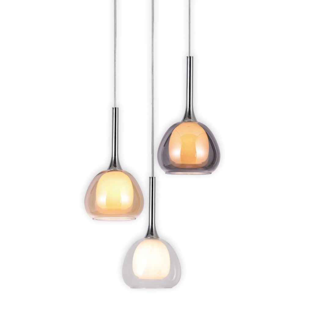 LÚZETE - LAMPADA DA SOFFITTO A 3 LUCI CON PARALUMI COMBINATI Ø38 NOLINA