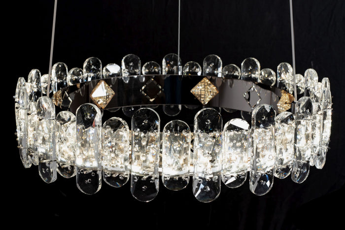 Plafoniera Led In Cristallo App1041-cp + Telecomando