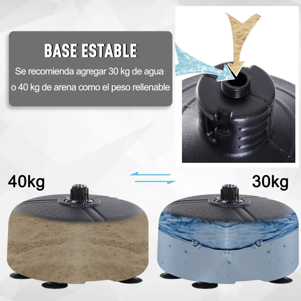 Sacco da boxe regolabile in altezza ¨C Zephmum ¨C Rosso, base riempibile, guanti inclusi