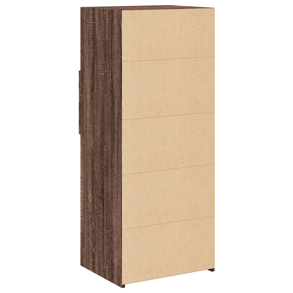 Credenza-Buffet-Armadio da cucina Rovere Marrone 50x42,5x124 cm in Legno Multistrato