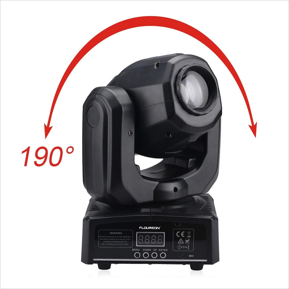 Trade Shop - Mini Moving Head Led Spot 30w Cree Gobos Dmx Sound Dj Effetti Luce Disco Party -