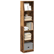 Libreria-Scaffale per Libri-Mobile di Stoccaggio Legno Antico 40x24x176 cm in Legno Multistrato