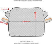 Hoes per autoportiera magnetica, protezione per parabrezza pieghevole con specchietto retrovisore, protezione universale contro neve, ghiaccio, UV, pioggia e luce solare (116*160CM)
