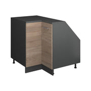 Mobile sottotetto Mobile angolare Rion Sonoma/Antracite 75.6 x 83.8 cm con 1 porta, carcassa dell’armadio profondità 60 cm Vicco