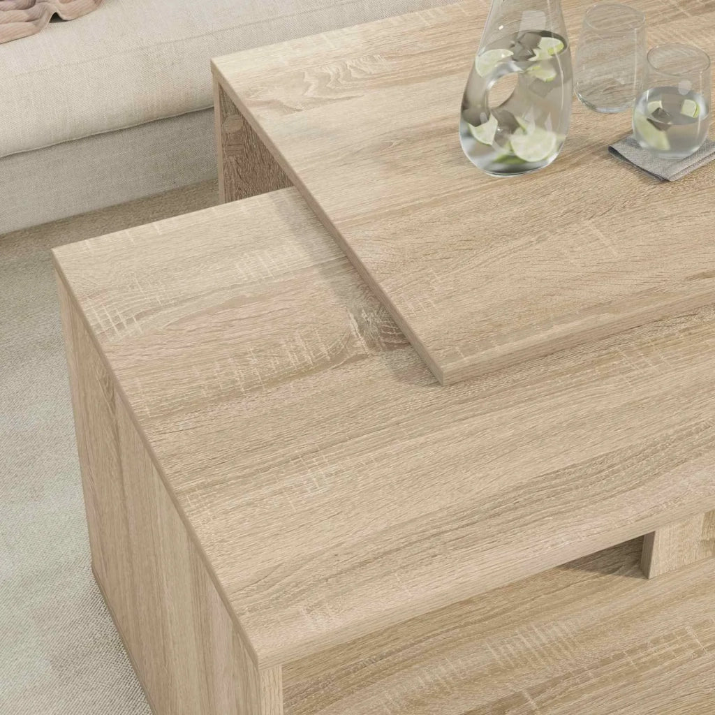 Set di Tavolini da Caffè 2 pcs Rovere Sonoma Legno multistrato 8000262