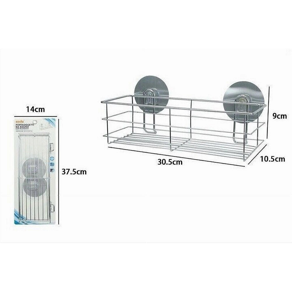 Trade Shop - Mensola Rettangolare Porta Oggetti Accessori Bagno Montaggio Con Biadesivo 79842 -