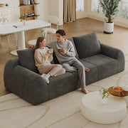 Divano ¨C Minimal ¨C Grigio scuro tessuto imbottito 257cm senza montaggio