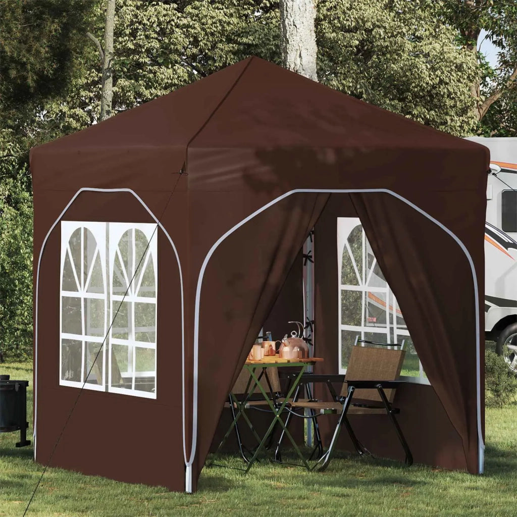 Tenda per feste a pop-up 192 x 192 x 245 cm Marrone 42019841