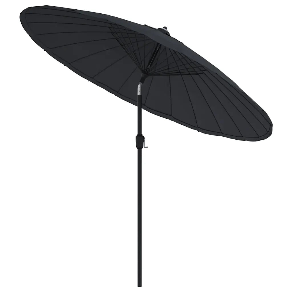 Ombrello | Parasolne da Giardino con Palo in Alluminio 270 cm Nero