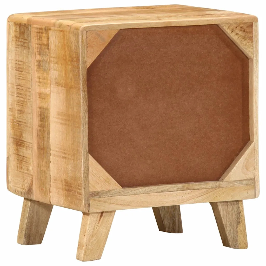 Comodino 40x32x46 cm in Legno Massello di Mango Grezzo 4104507