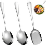 3 pezzi di Spatole per Servire in Acciaio Inossidabile, Spatola per Buffet, Grande Cucchiaio in Acciaio Inossidabile, Grande Servizio Cucchiaio Ideale per Pasti da Ristorante, Pasti Familiari, Buffet