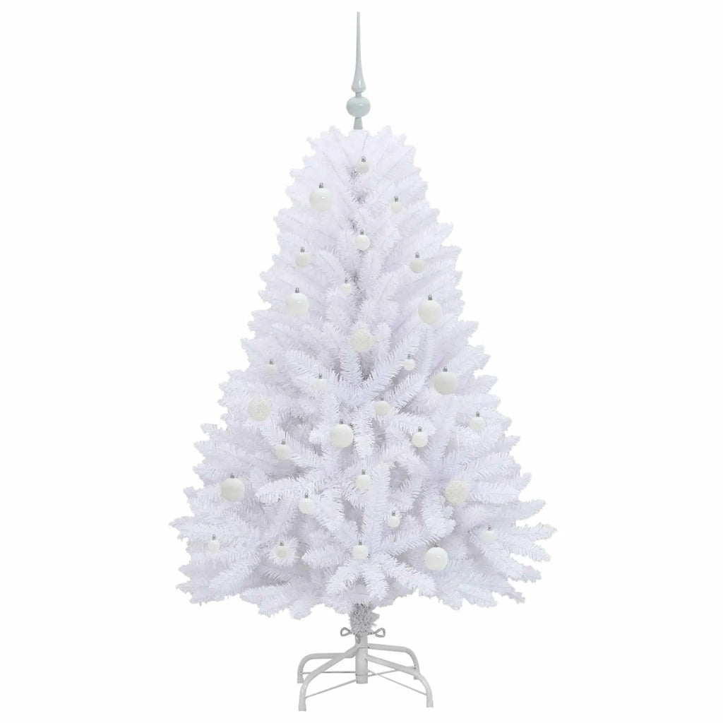 Albero di Natale Artificiale con Rami Pieghevoli Bianco 150 cm
