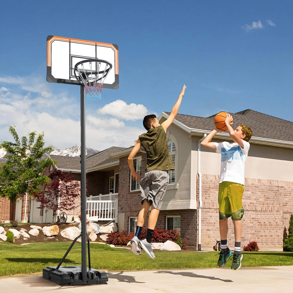 Canestro da Basket Regolabile 182-213 cm ¨C Xylo ¨C Con Ruote Base Riempibile Nero