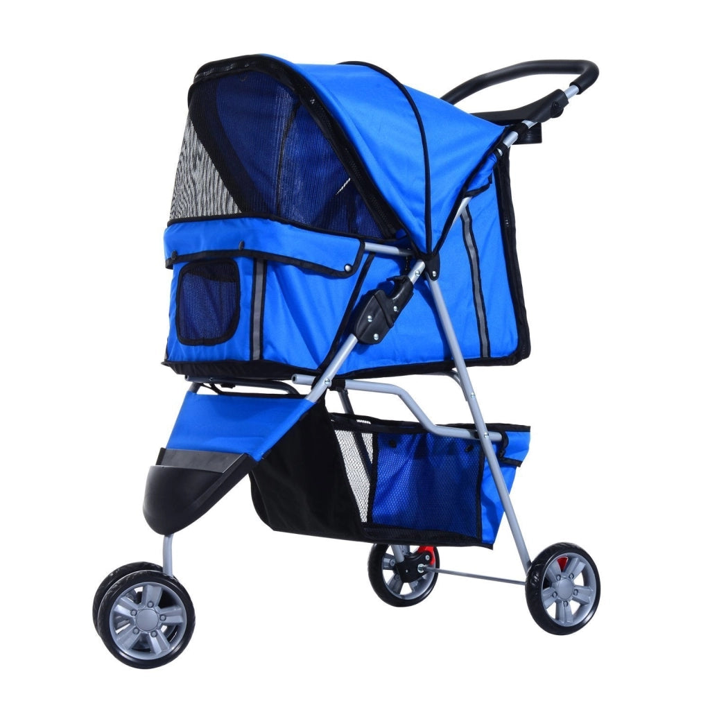 Passeggino per Cani Blu 75x45x97 cm