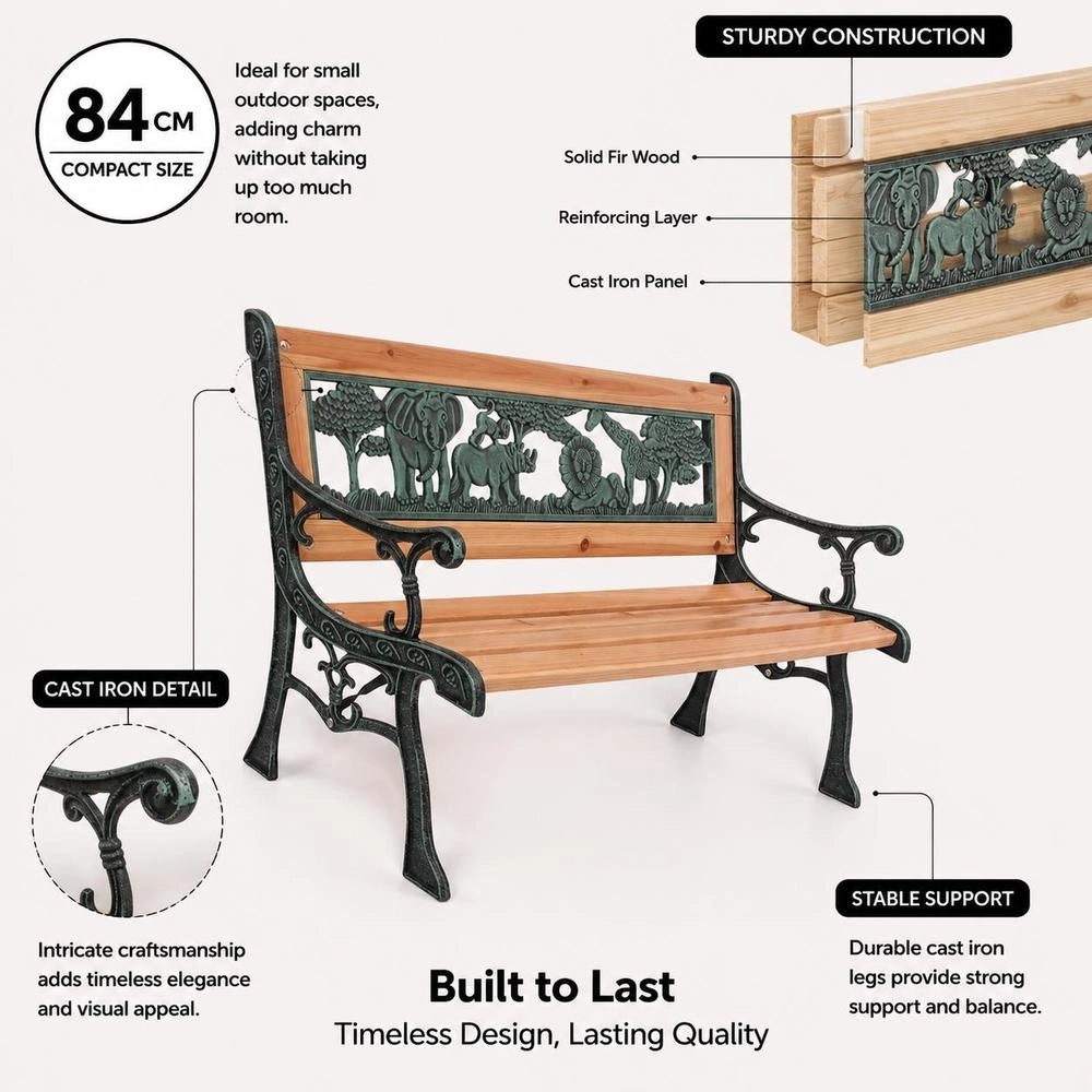 ChildrenFTs Garden Bench 84 Cm Wood