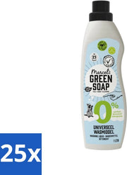 Sapone Verde Universale - 0% - Senza profumo e colorante - 1 litro - Confezione in lotti - 25 pezzi