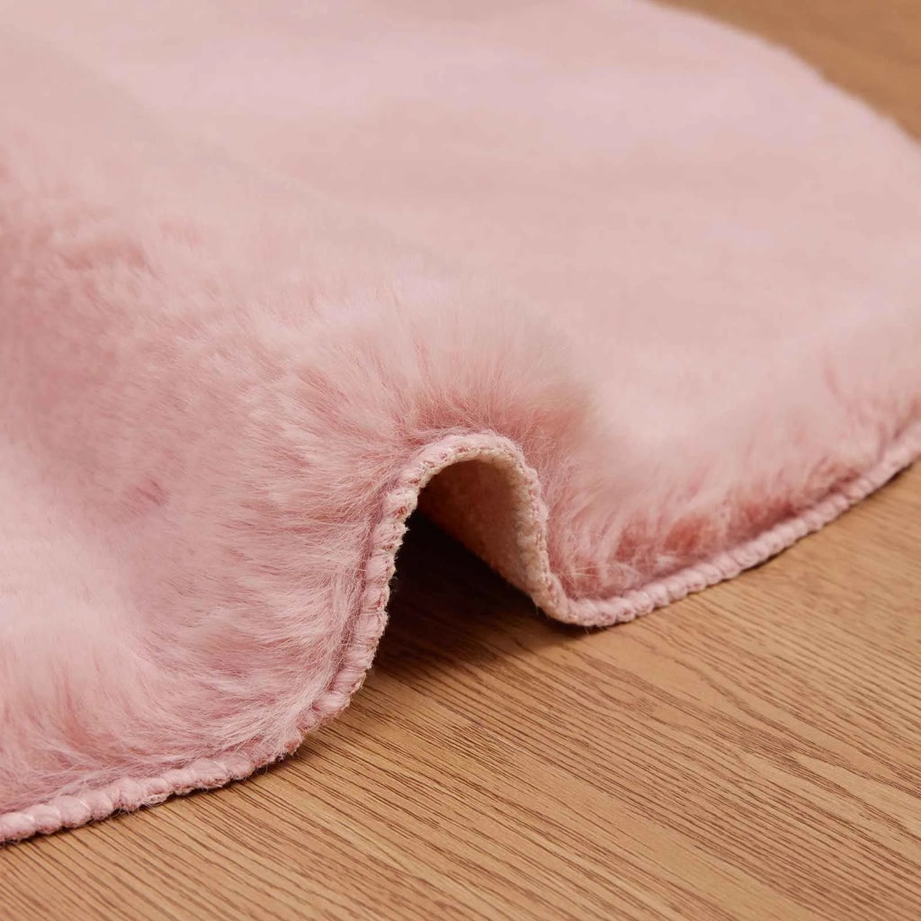 Tappeto antiscivolo in sintetica di coniglio OLITE Rosa 42021716