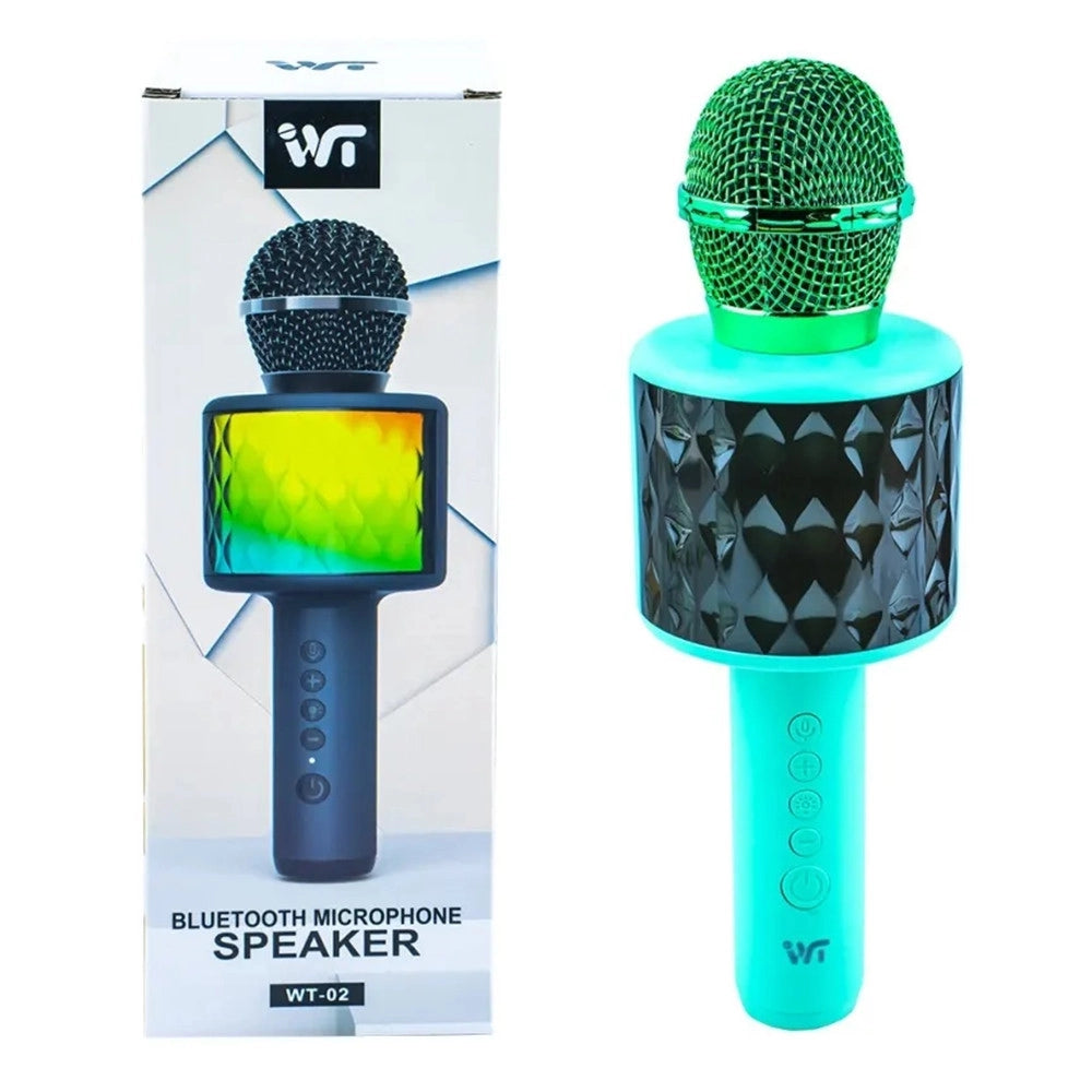 Trade Shop - Microfono Karaoke Con Batterie Connessione Bluetooth Speaker Portatile Pulsanti Musica -