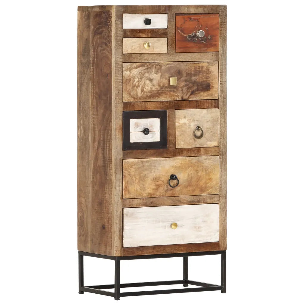 vidaXL Cassettiera 45x30x105 cm in Legno Massello di Recupero