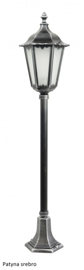Lampada palo giardino Retro nera alluminio 114cm E27 IP43