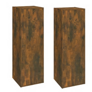 Mobili TV 2 pz | Armadietto TV | Mobile Porta TV Rovere Fumo 30,5x30x90 cm in Legno Multistrato