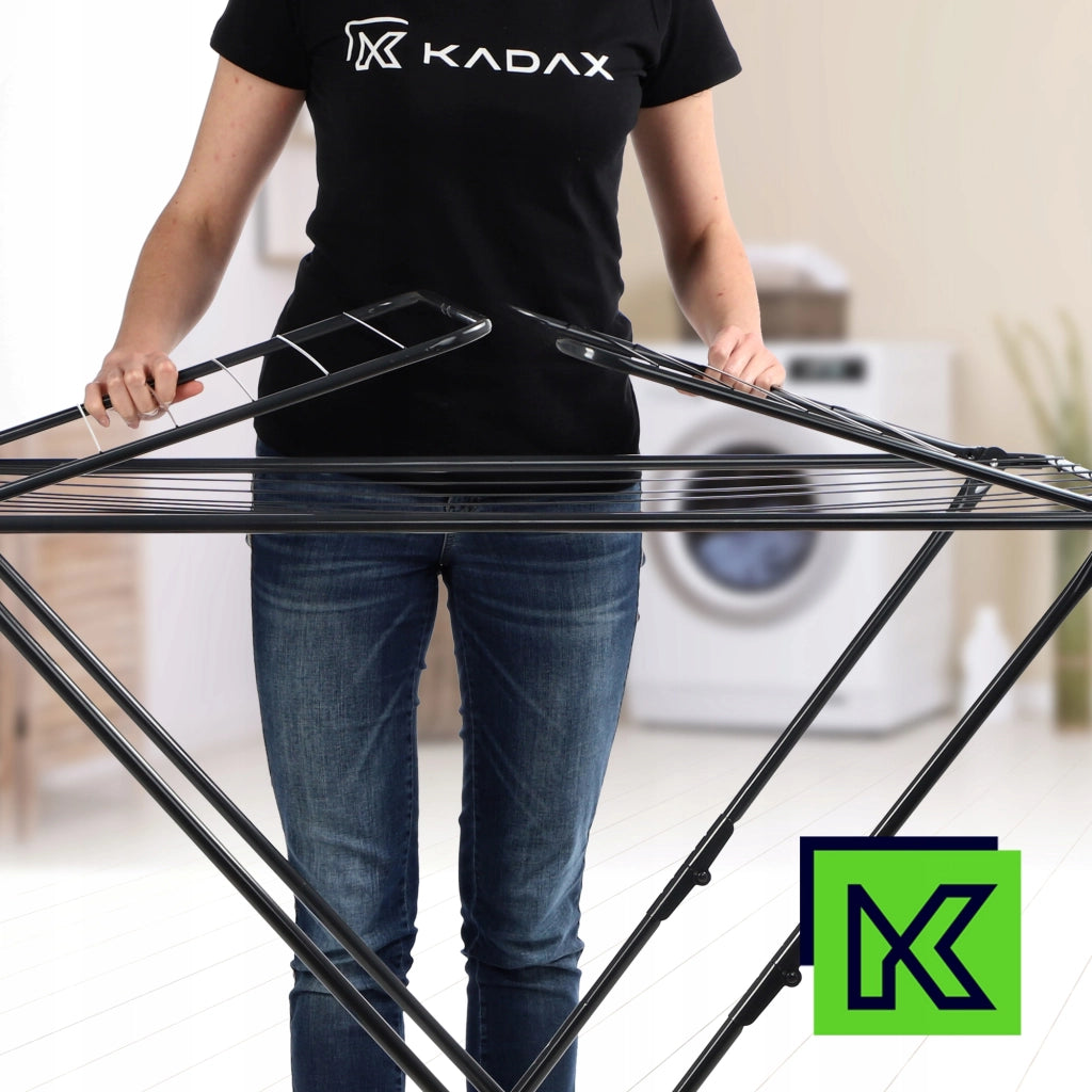 Stendibiancheria verticale KADAX, stabile, 181 cm, pieghevole, grande