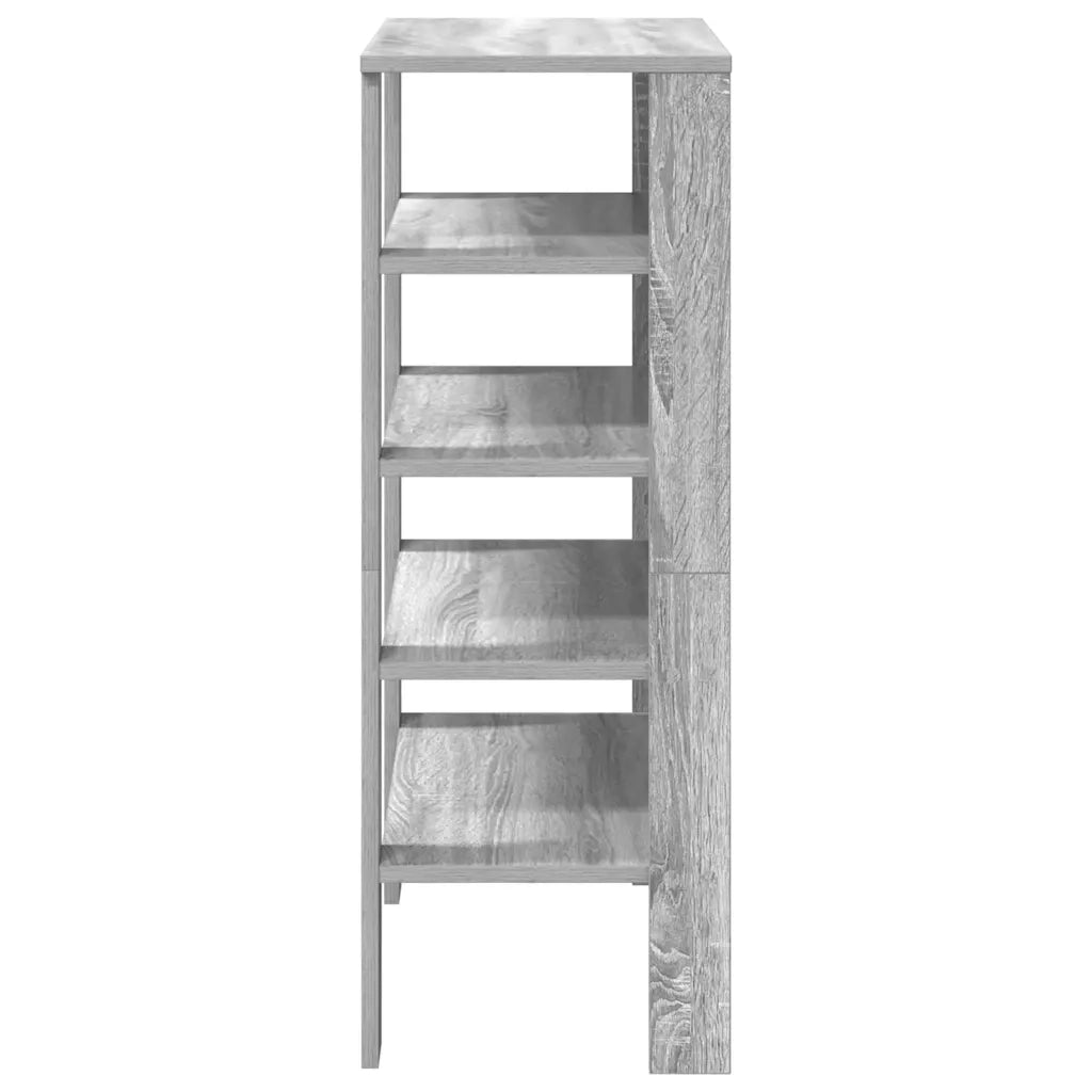 Scarpiera-Scaffale per scarpe Grigio Sonoma 61x32x87,5 cm in Legno Multistrato