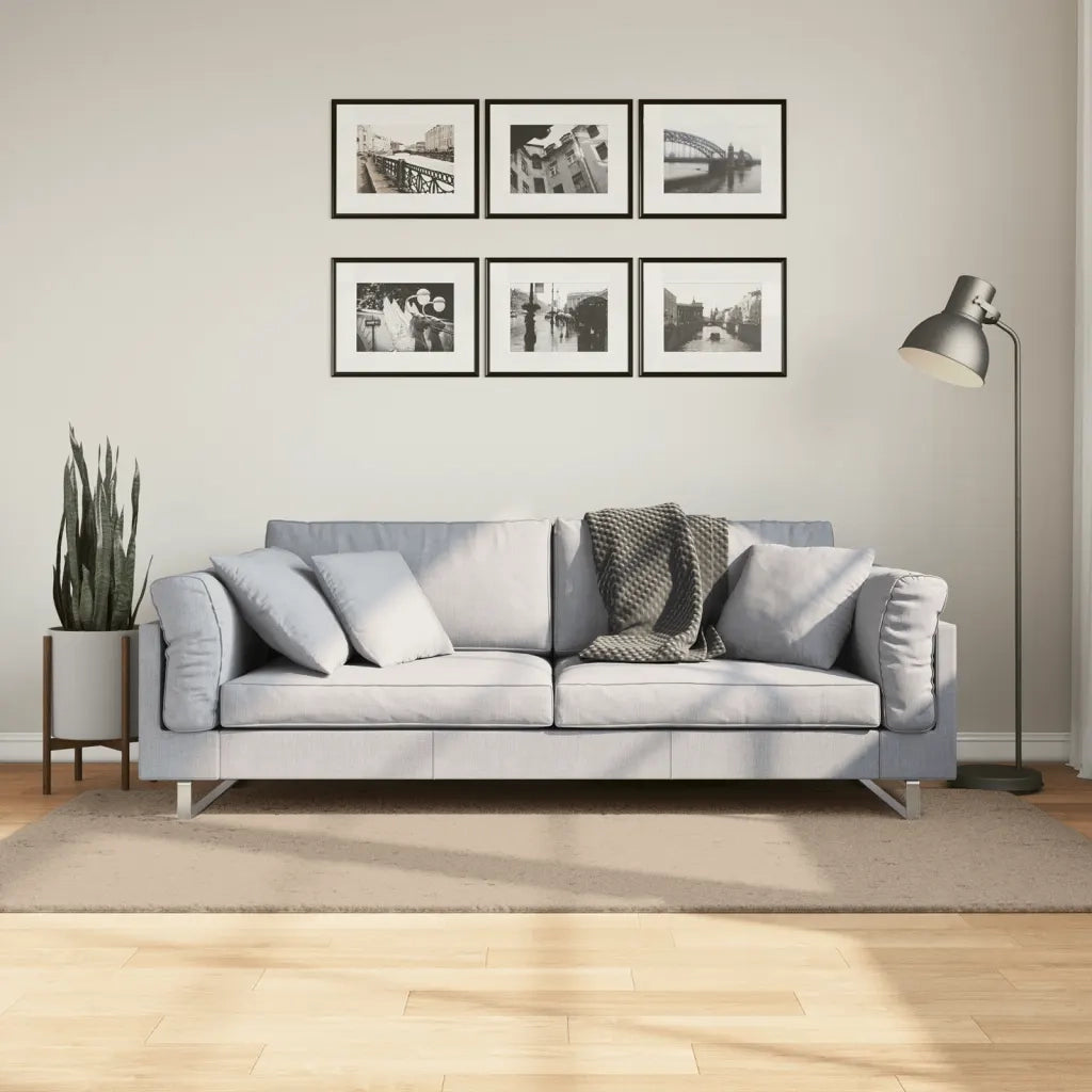 Tappeto a Pelo Corto HUARTE Morbido e Lavabile Sabbia 100x200cm 375055
