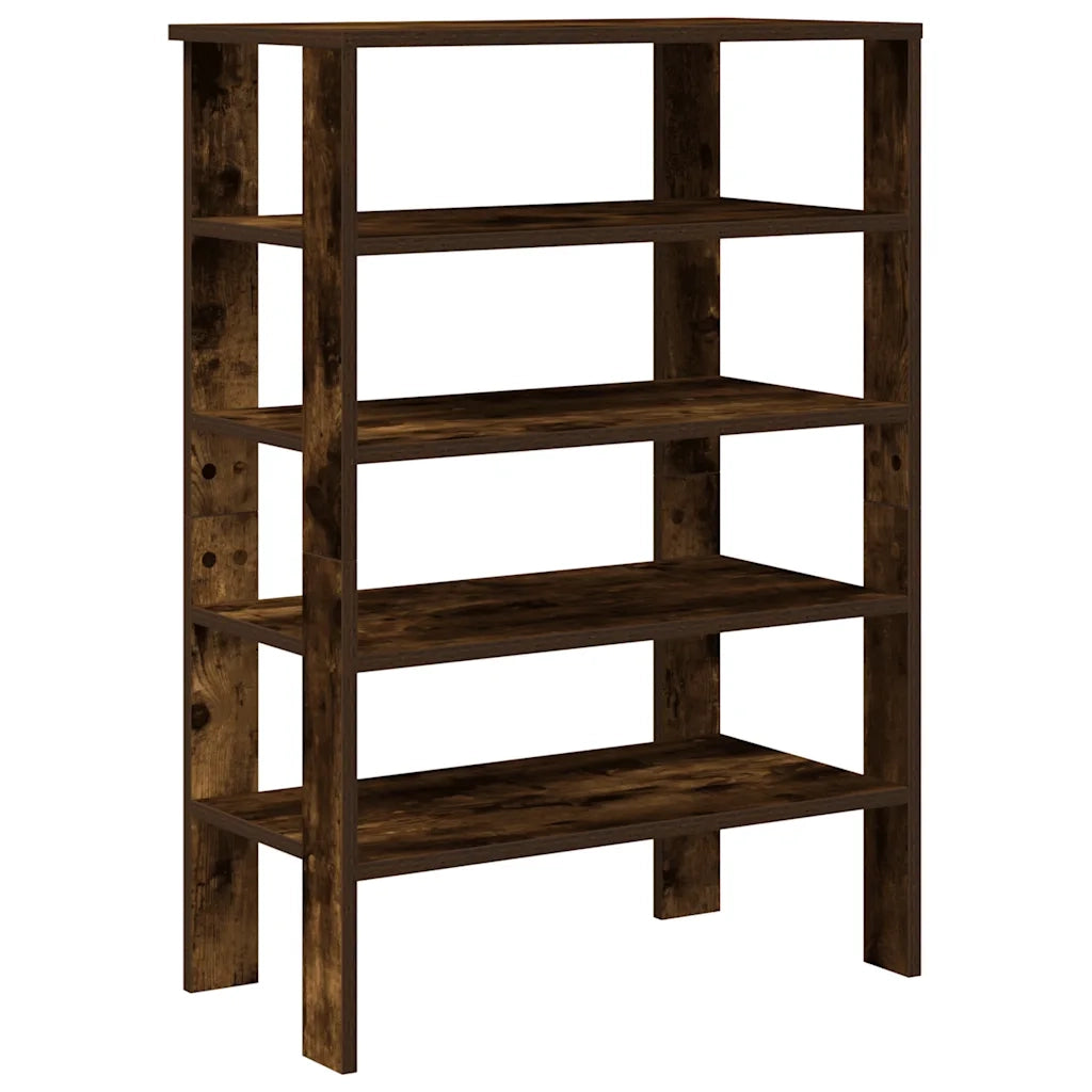 Scarpiera Rovere Fumo 61x32x87,5 cm in Legno Multistrato 859855
