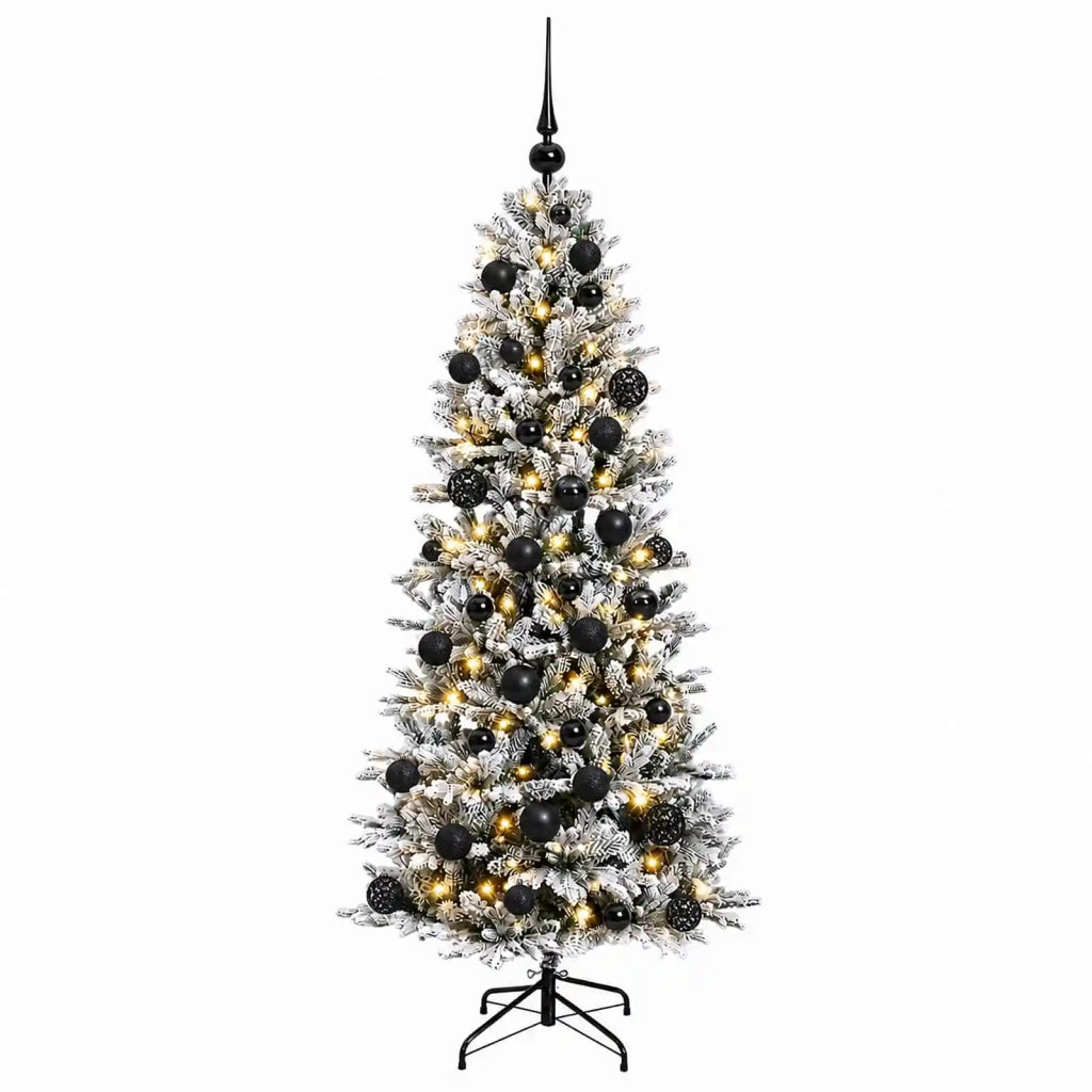 Albero di Natale artificiale con palline 150 cm 150 LED 3465566