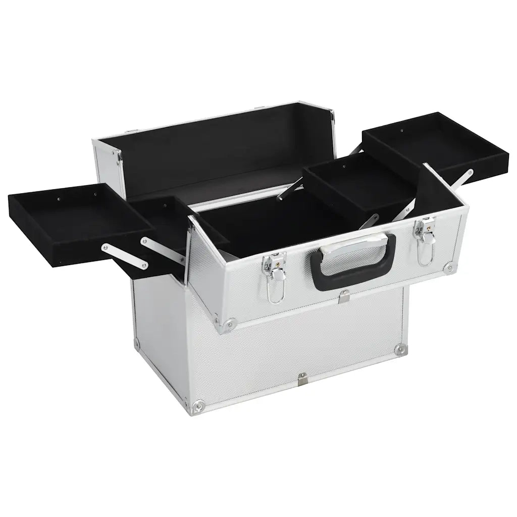 Valigia per Cosmetici 38x23x34 cm Argento in Alluminio CFW3218534