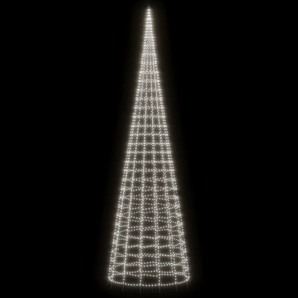 Luce Albero di Natale su Pennone 3000LED Bianco Freddo 800cmcod mxl 83431
