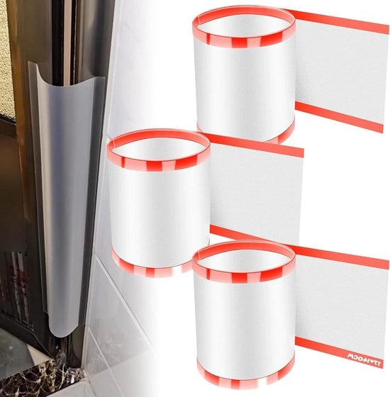 Set di protezione per maniglie porte - Set di 3 - Translucido - 17 x 140 cm - Sicurezza per bambini - Scuola materna - Camera da letto