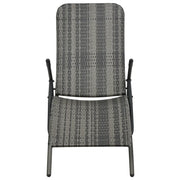 Lettino Prendisole Pieghevole in Polyrattan Grigio 48128