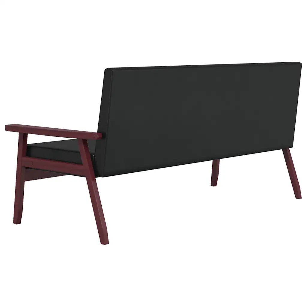 Divano a 3 Posti Nero in Similpelle  cod mxl 13862