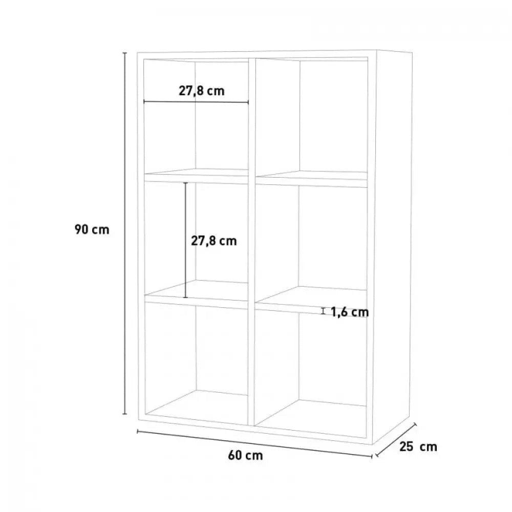 Libreria Acero Wotan 60 x 25 x 90 cm