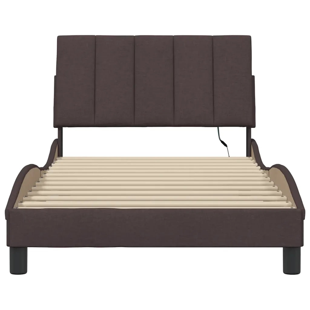 Giroletto senza Materasso Hanko Marrone Scuro 100x200 cm Tessuto