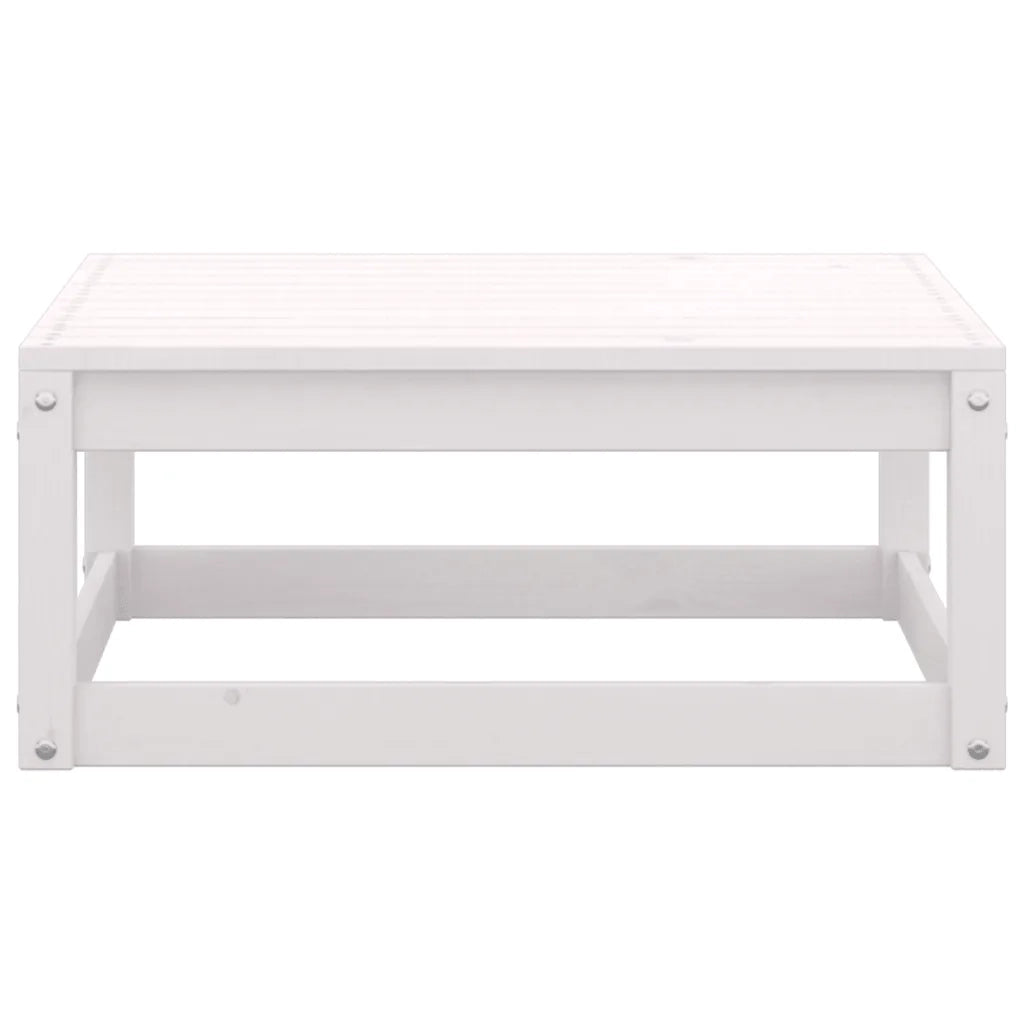 Set Divani da Giardino 8 pz Bianco in Legno Massello di Pino 3075455