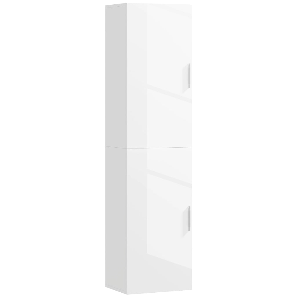 Colonna Bagno Sospesa con Ripiani Regolabili e 2 Ante ¨C Zephmum ¨C 40x30x160 cm Bianco