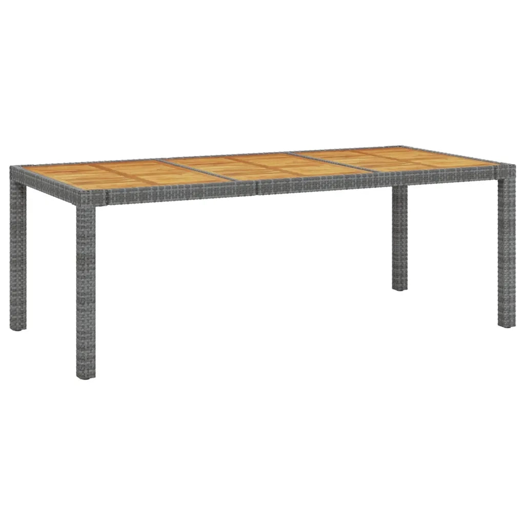 Set da Pranzo da Giardino 7 pz con Cuscini in Polyrattan Grigio cod mxl 71730