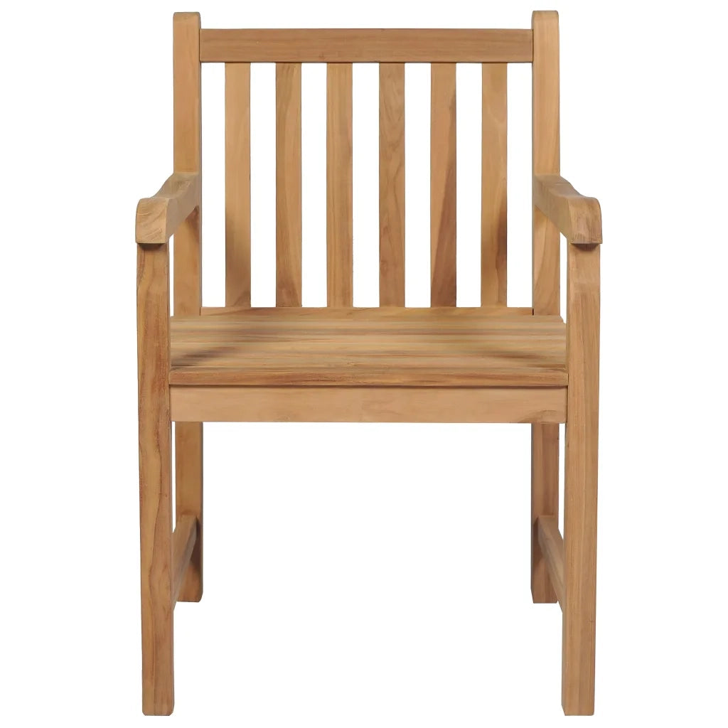 Sedie da Giardino 2 pz | Sedie da Esterno con Cuscini Beige Massello di Teak
