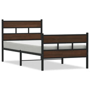 Letto singolo | Letto per adulti | Giroletto senza Materasso con Testiera e Pediera 75x190 cm