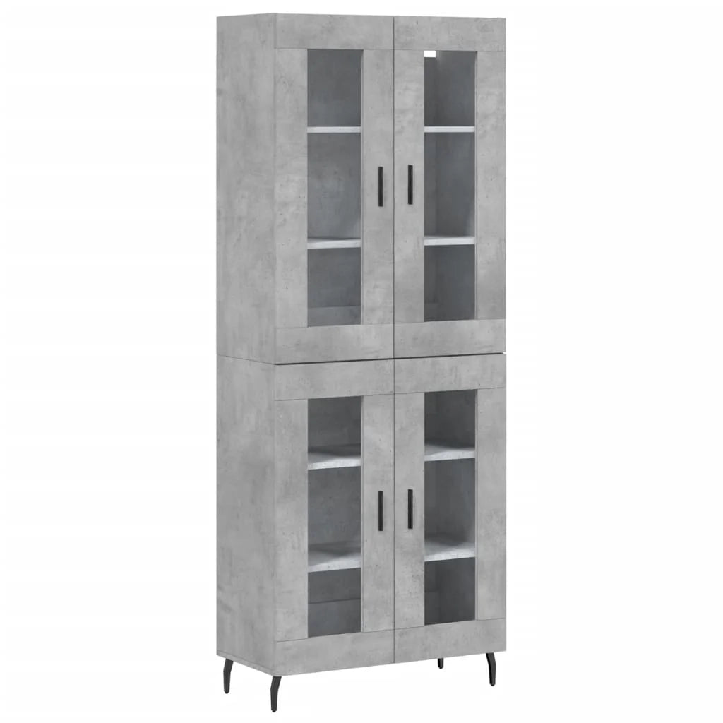 Buffet credenza cassettiera armadio mobile contenitore organizer cucina soggiorno salotto alto 69,5 x 34 x 180 cm legno ingegnerizzato grigio 02_0034698