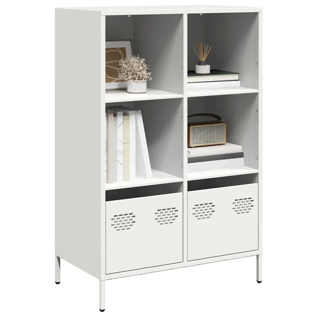 Credenza Bianca 68x39x103,5 cm in Acciaio