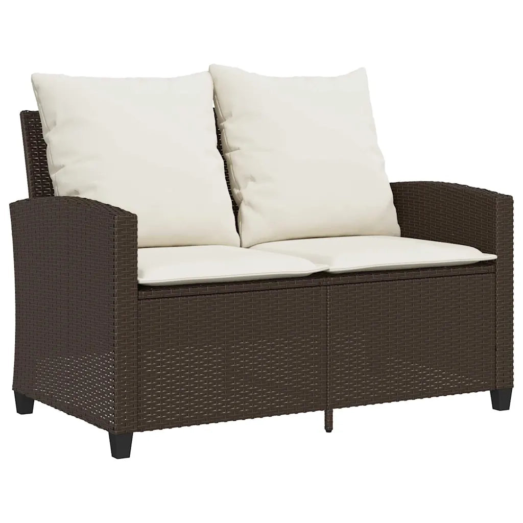vidaXL Set Divano da Giardino 6 pz con Cuscini Marrone in Polyrattan