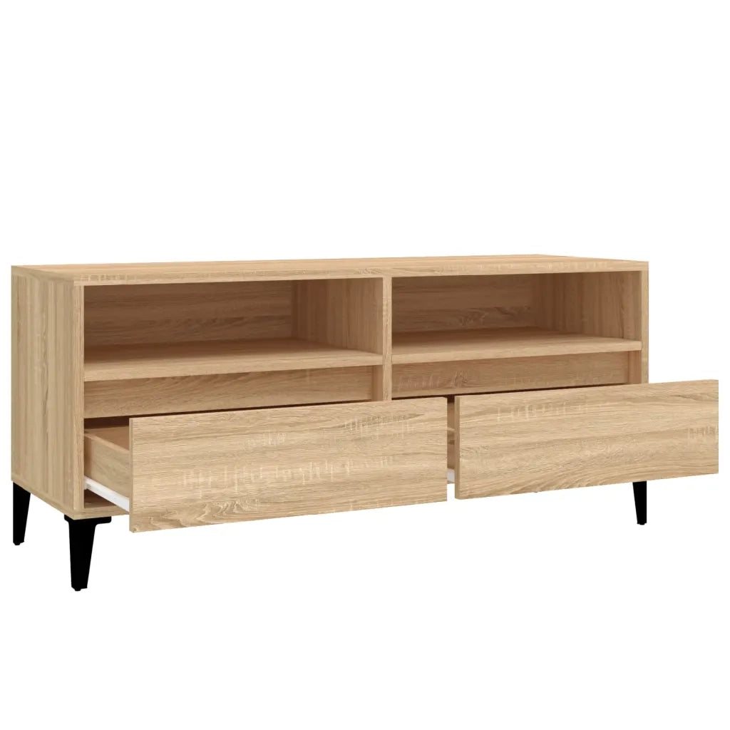 vidaXL Mobile TV Rovere Sonoma 100x34,5x44,5 cm in Legno Multistrato