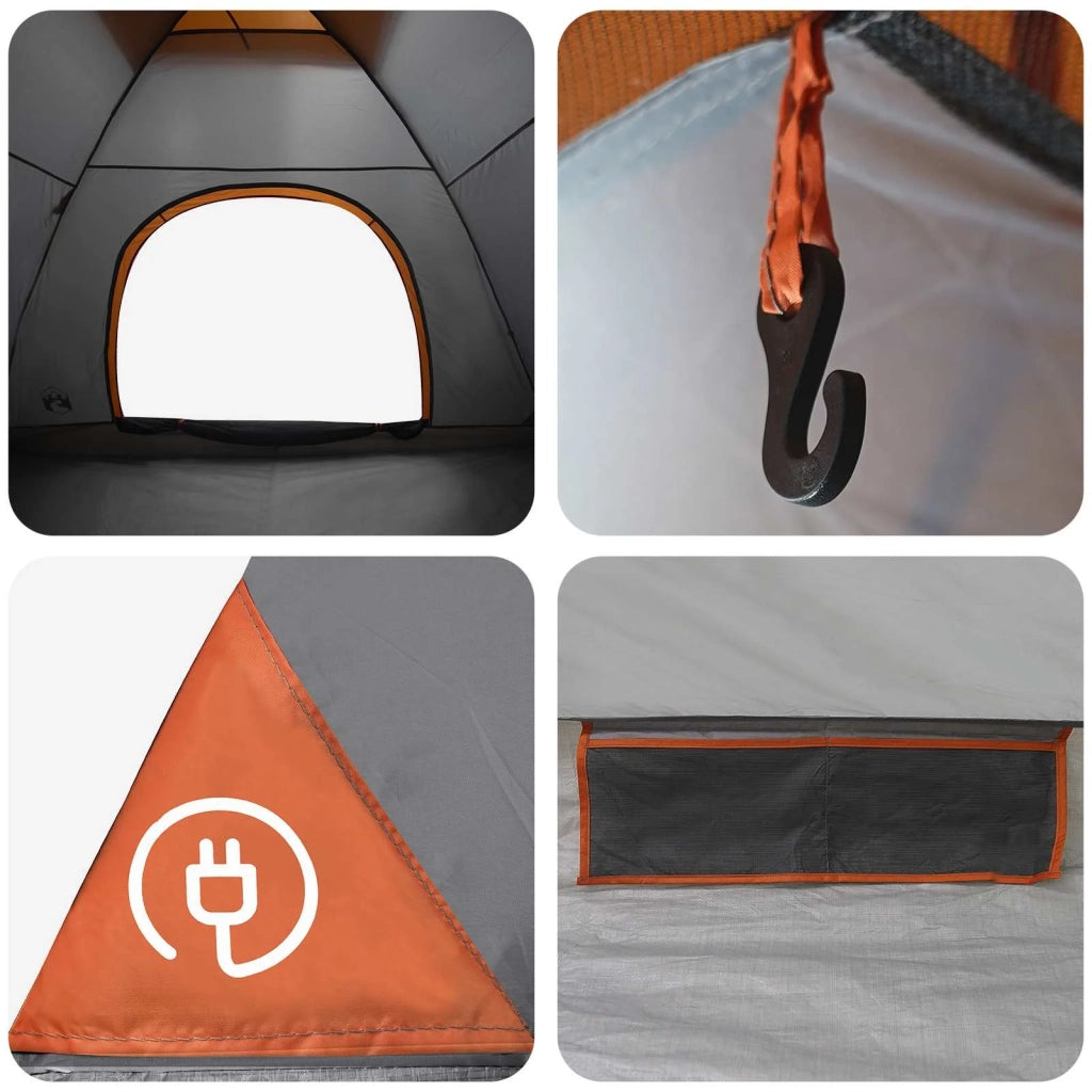Tenda da campeggio Grigio e arancione 335 x 275 x 180 cm 42028639