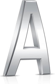 Deurnumero 75 cm 3D-brievenbusnumeri acqua resistenti numeri di indirizzo - argento (A)