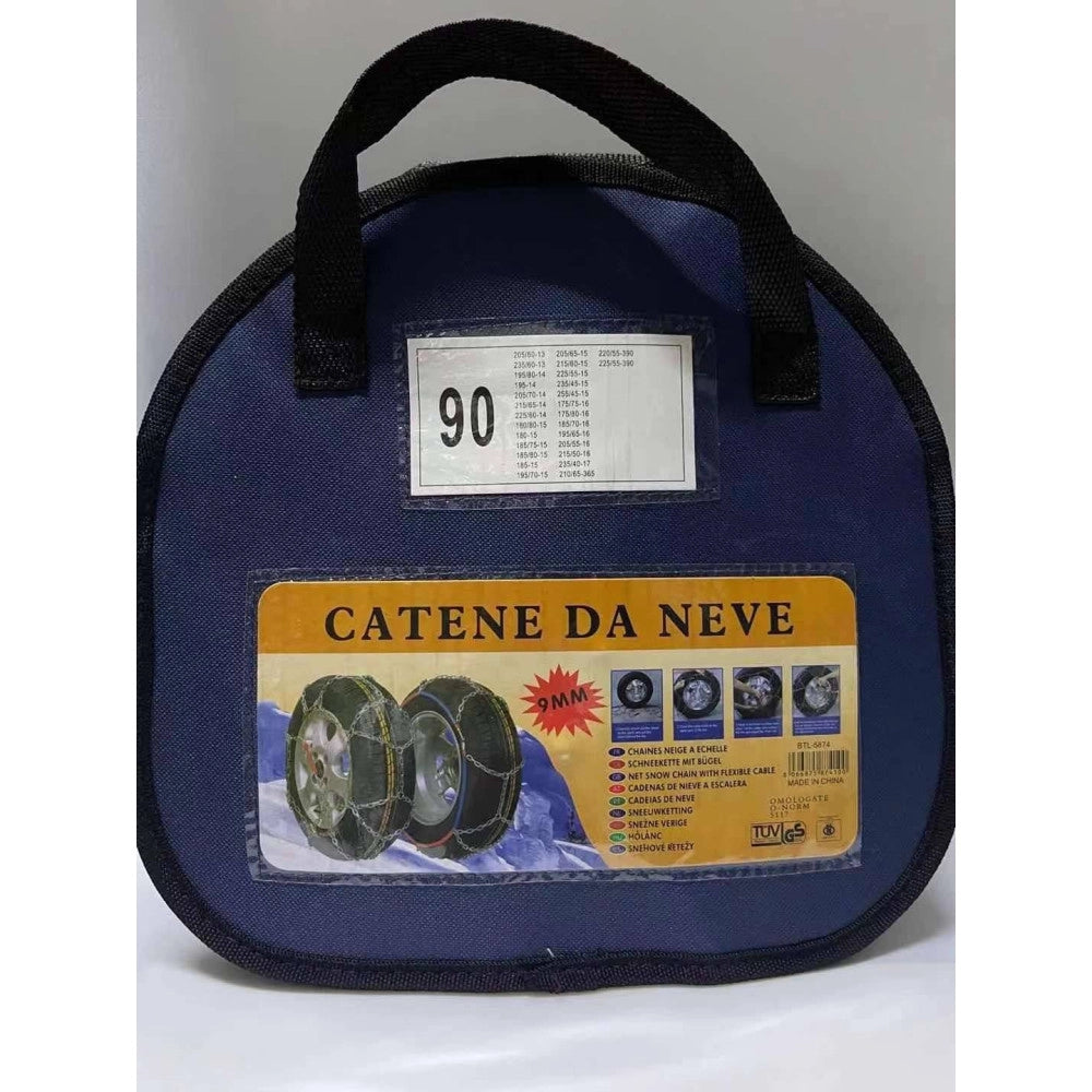 Trade Shop - Catene Da Neve Per Auto Gruppo 90 Pneumatici Facili Da Montare Omologate -